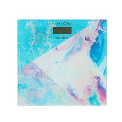УЦЕНКА Весы напольные LuazON LVE-020, электронные, до 180 кг, 2хAAА стекло, синие
