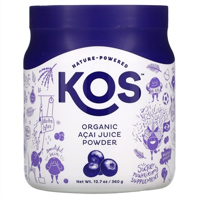 KOS, Organic Acai Juice Powder, 12.7 oz (360 g)