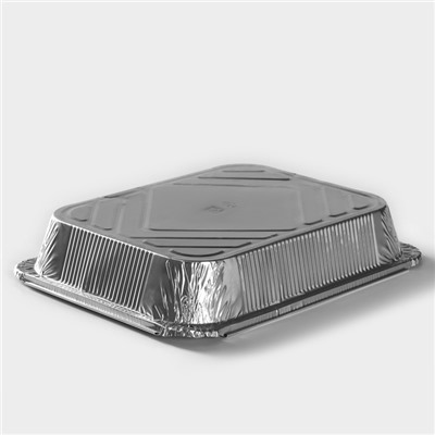 Формы для выпечки и запекания Доляна, набор 2 шт., 3.18 л, 32×26×6.5 см, фольга, серебристые