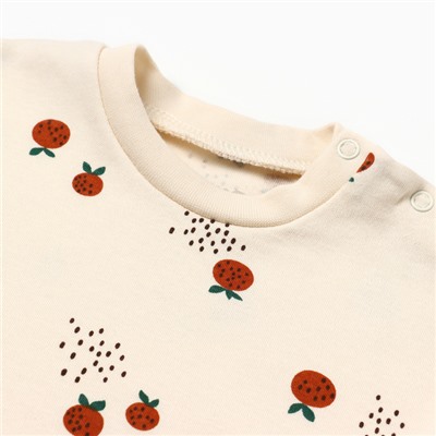 Футболка детская «Крошка Я» Oranges рост 62-68 см, молочная