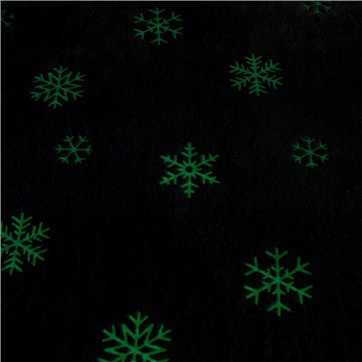 Плед с рукавами светящийся в темноте «Этель. Снежинки», 150×200 см