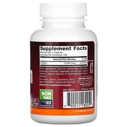 Jarrow Formulas, биотин, 5000 мкг, 100 вегетарианских капсул