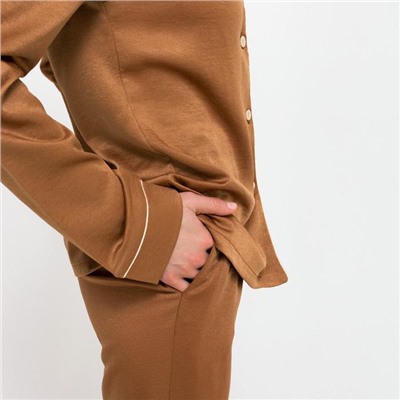 Пижама женская (сорочка, брюки) MINAKU: Light touch, бронзовая, размер 46