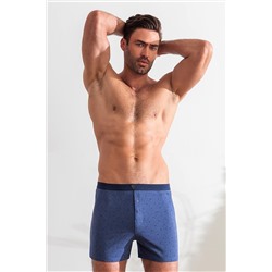 Трусы, набор - 2 штуки муж BeGood UMJ1204A Underwear темно-синий принт/синий меланж принт