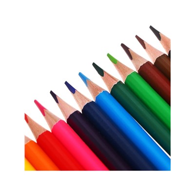 Карандаши Calligrata, 12 цветов, супермягкие, диаметр грифеля 3 мм