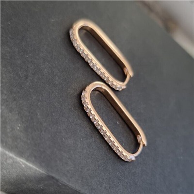 Серьги коллекция "Xuping" покрытие позолота, вставка: фианиты, Х000439747, арт.001.222