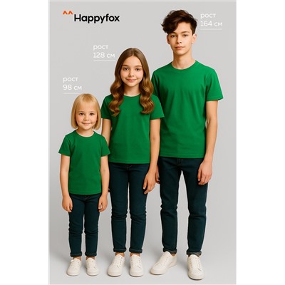 Детская однотонная футболка Happyfox