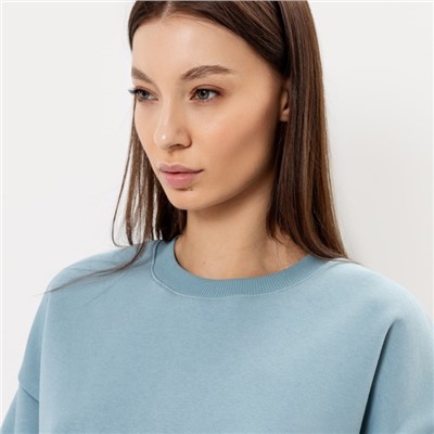 Свитшот женский с начёсом Mark Formelle, голубой, размер 48 (L)