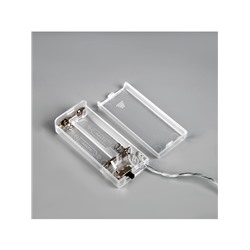 Гирлянда «Нить» 2.5 м с насадками «Листочек», IP20, прозрачная нить, 10 LED, батарейки AAх2 (нет в комплекте), свечение тёплое белое