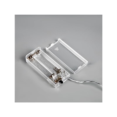 Гирлянда «Нить» 2.5 м с насадками «Листочек», IP20, прозрачная нить, 10 LED, батарейки AAх2 (нет в комплекте), свечение тёплое белое