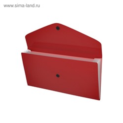 Папка-картотека, 260 х 132 мм (Travel), 4 отделения, 400 мкм, ErichKrause "Matt Classic", на кнопке, тиснение "песок", микс