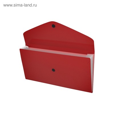 Папка-картотека, 260 х 132 мм (Travel), 4 отделения, 400 мкм, ErichKrause "Matt Classic", на кнопке, тиснение "песок", микс