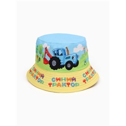 Панама детская, размер 50-52, Синий трактор
