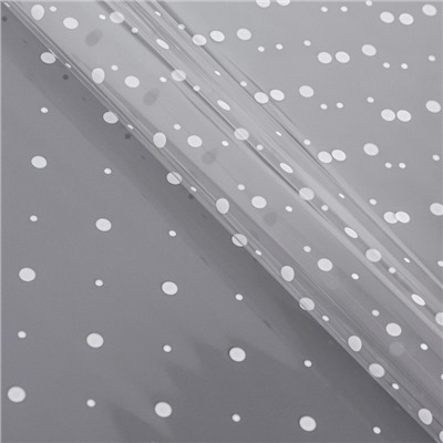 Пленка цветная с белым рисунком горох 100 см × 9 м 350 г