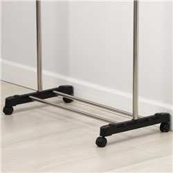 Вешалка - стойка напольная для одежды Доляна, подставка для обуви, телескопическая балка 80(145) см, высота 90(160) см, ширина 43 см