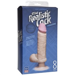 Вибромассажер-реалистик на присоске The Realistic Cock ULTRASKYN Vibrating 8”- 23,5 см.
