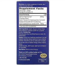 Catalo Naturals, Extra CoQ10 Heart Formula with Nattokinase & Flaxseed Oil, 30 Softgels