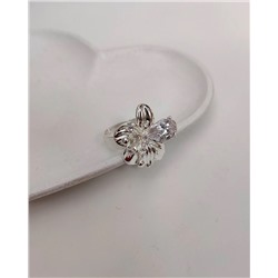 Кольцо с белым серебрением