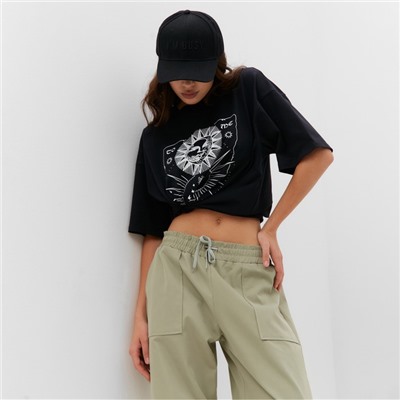 Брюки карго с молниями женские MIST Base, размер 46-48, зелёные