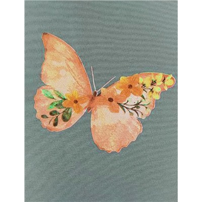 Футболка с принтом свободная эластичная из премиального хлопка