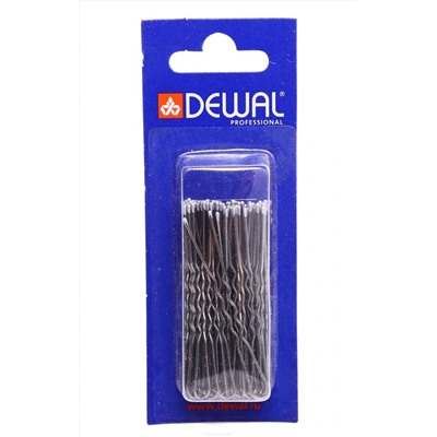 Dewal Шпильки для волос волна SLT-60V-4S/60, 60 мм, серебристый, 60 шт. 1919