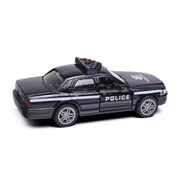 Чёрная инерционная служебная машинка Купе die-cast,1:32, открывающиеся двери