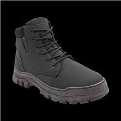 Ботинки на меху Н961-2 серые п/п