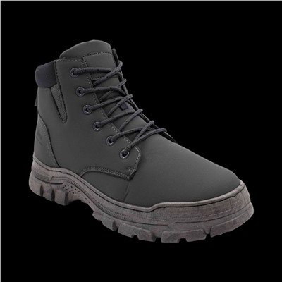 Ботинки на меху Н961-2 серые п/п