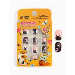 Детские накладные ногти Meow, 12 шт.