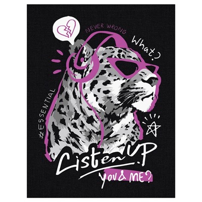 УЦЕНКА Картина по номерам на черном холсте «Стильный гепард», 30×40