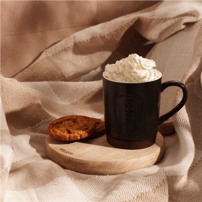 Кружка SL Home «Дольче фар ниенто», 400 мл, керамика, чёрная