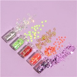 Набор для декора, 12 бутылочек, разноцветные