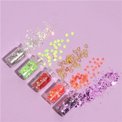 Набор для декора, 12 бутылочек, разноцветные