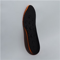 Стельки для обуви, универсальные, р-р RU до 48 (р-р Пр-ля до 47), 30 см, пара, чёрные, оранжевые