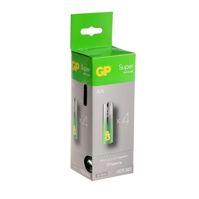 Батарейка алкалиновая GP Super, AA, LR6-40BOX, 1.5В, набор, 40 шт