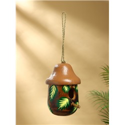 Подвесной декор «Скворечник-грибок», 22×15×15 см, дерево, коричневый