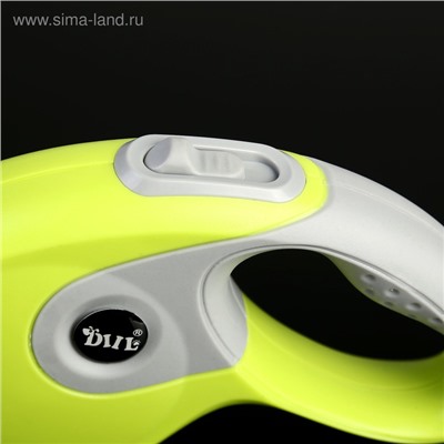 Рулетка DIIL, 3 м, до 10 кг, лента, прорезиненная ручка, зеленая с серым