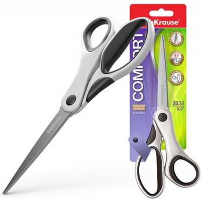 Ножницы 205 мм Comfort серо-белый 48159 ErichKrause
