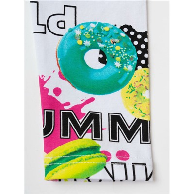 Комплект трикотажный для девочек: фуфайка (футболка), брюки (легинсы)