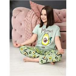 Пижама "Пуштунчик-брюки" (Фисташковый)