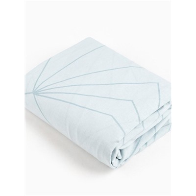 Простыня на резинке 2-спальная «Этель» Line art (вид 2), 160×200+25 см, поплин