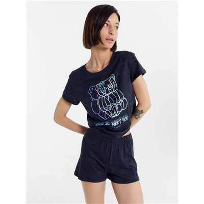 КОМПЛЕКТ ЖЕНСКИЙ (ДЖЕМПЕР, ШОРТЫ) 592290