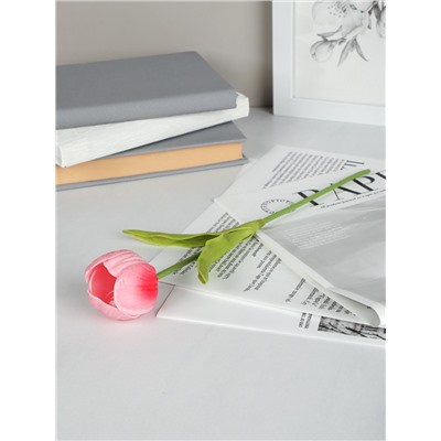 Цветок искусственный Тюльпан 32 см розовые / GR-057 /уп 10/100/1200/латекс