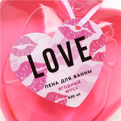 Пена для ванны Love, 430 мл, аромат ягодного мусса, Чистое счастье