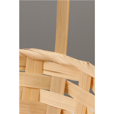 Корзина плетёная для хранения, 30×22×13 см, ручка h=36 см, бамбук, натуральный цвет, Greengo