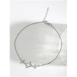 Серьги длинные форма клевер из серебра родированные коллекция quatrefoil 925 пробы 420-10-280р