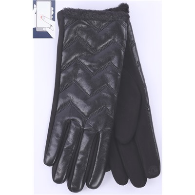 Перчатки жен. LuMeiJia F-3 иск.кожа/сенсор