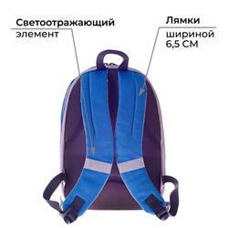 Рюкзак молодёжный, 38 х 28 х 19 см, эргономичная спинка, Calligrata Э "Футбол", синий