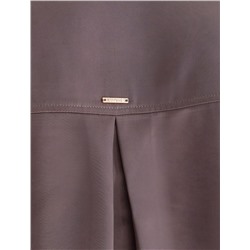 Блузка с короткими рукавами из плотного струящегося сатина