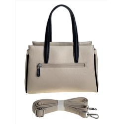 Женская сумка из искусственной кожи, цвет молочный с черным